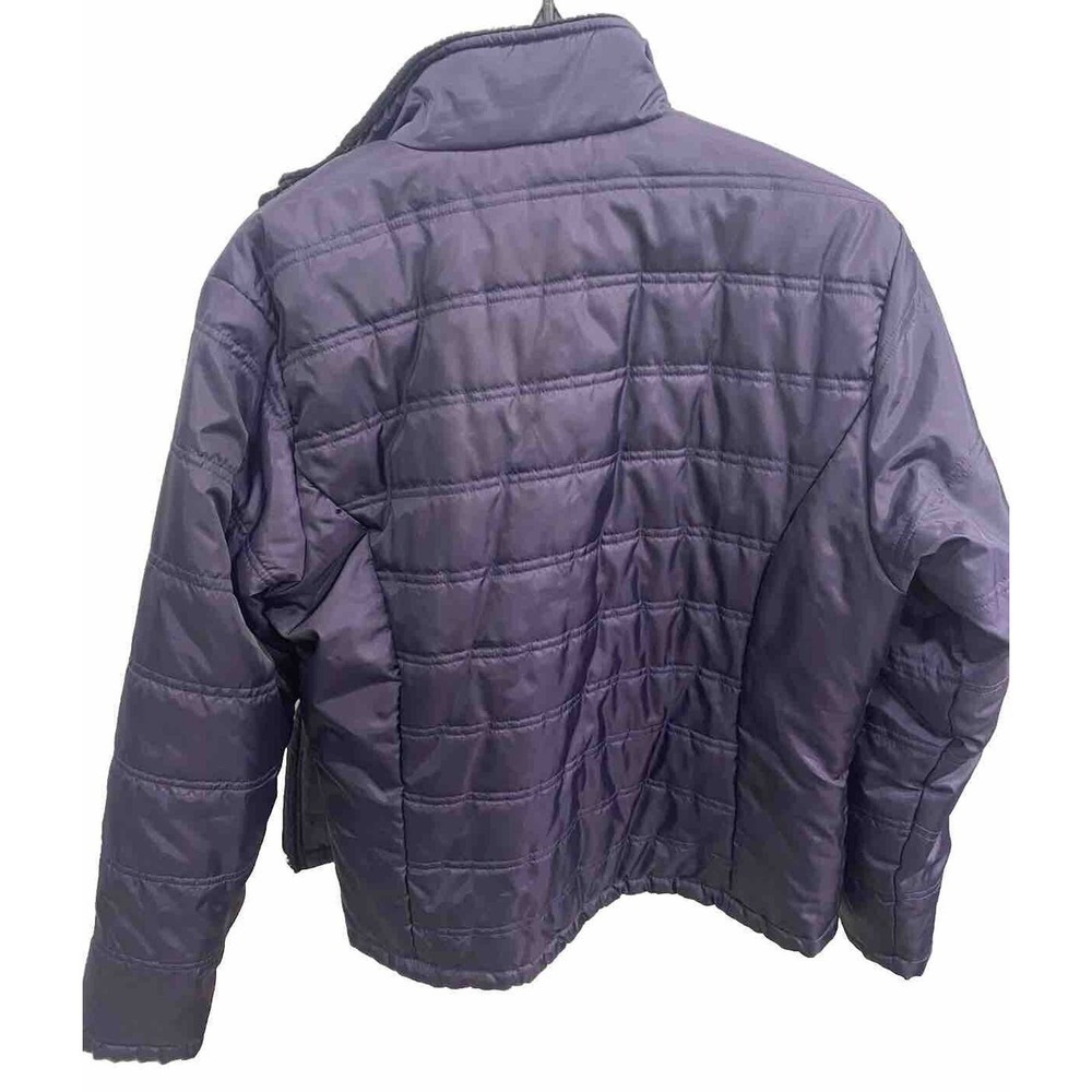 LL Bean Misses XL Coat Eggplant Color With Black LiningTwo Pockets - Picture 3 of 3